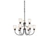 Kichler Jolie 9-Light Olde Bronze Glass Bell Chandelier