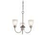 Kichler Jolie 3-Light Brushed Nickel Glass Bell Chandelier