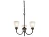 Kichler Jolie 3-Light Olde Bronze Glass Bell Chandelier