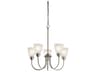 Kichler Jolie 5-Light Brushed Nickel Glass Bell Chandelier