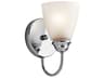 Kichler Jolie 1-Light Chrome Glass Wall Sconce