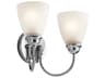 Kichler Jolie 2-Light Chrome Glass Vanity Light