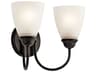 Kichler Jolie 2-Light Olde Bronze Glass Vanity Light