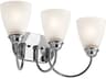 Kichler Jolie 3-Light Chrome Glass Vanity Light