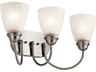 Kichler Jolie 3-Light Brushed Nickel Glass Vanity Light