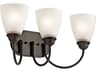 Kichler Jolie 3-Light Olde Bronze Glass Vanity Light