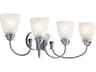 Kichler Jolie 4-Light Chrome Glass Vanity Light