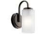 Kichler Kennewick 1-Light Olde Bronze Glass Wall Sconce