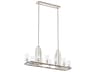Kichler Kimrose 10-Light Polished Nickel Glass Cylinder Island Pendant