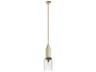 Kichler Kimrose 1-Light Brushed Natural Brass Glass Cylinder Mini Pendant