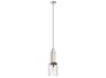 Kichler Kimrose 1-Light Polished Nickel Glass Cylinder Mini Pendant