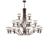 Kichler Lacey 18-Light8-Light Mission Bronze Glass Candelabra Cylinder Drum Chandelier
