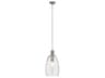 Kichler Lakum 1-Light Classic Pewter Glass Geometric Mini Pendant