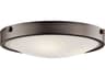 Kichler Lytham 3-Light Olde Bronze Glass Round Flush Mount