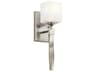 Kichler Marette 1-Light Brushed Nickel Glass Wall Sconce