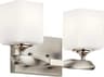Kichler Marette 2-Light Brushed Nickel Glass Vanity Light