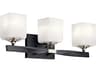 Kichler Marette 3-Light Black Glass Vanity Light