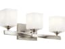 Kichler Marette 3-Light Brushed Nickel Glass Vanity Light