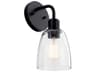 Kichler Meller 1-Light Black Glass Wall Sconce