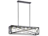 Kichler Moorgate 7-Light Black Glass Cylinder Linear Island Pendant