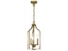 Kichler Morrigan 3-Light Natural Brass Mini Pendant