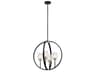 Kichler Moyra 4-Light Black Glass Candelabra Chandelier