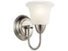 Kichler Nicholson 1-Light Brushed Nickel Glass Wall Sconce
