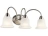 Kichler Nicholson 3-Light Brushed Nickel Glass Vanity Light