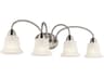 Kichler Nicholson 4-Light Brushed Nickel Glass Vanity Light