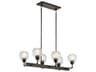 Kichler Niles 6-Light Olde Bronze Glass Globe Linear Island Pendant