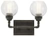 Kichler Niles 2-Light Olde Bronze Glass Vanity Light