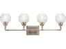 Kichler Niles 4-Light Antique Pewter Glass Vanity Light