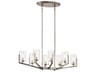 Kichler Nye 8-Light Classic Pewter Glass Cylinder Island Pendant