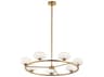 Kichler Pim 7-Light Fox Gold Glass Linear Round Chandelier