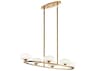 Kichler Pim 6-Light Fox Gold Glass Linear Round Island Pendant