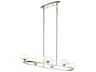 Kichler Pim 6-Light Polished Nickel Glass Linear Round Island Pendant