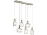 Kichler Riviera 6-Light Brushed Nickel Glass Geometric Linear Island Pendant