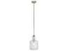 Kichler Riviera 1-Light Brushed Nickel Glass Geometric Mini Pendant