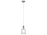 Kichler Riviera 1-Light Brushed Nickel Glass Geometric Mini Pendant