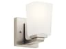Kichler Roehm 1-Light Brushed Nickel Glass Wall Sconce