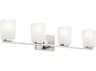 Kichler Roehm 4-Light Brushed Nickel Glass Vanity Light