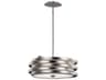 Kichler Roswell 3-Light Brushed Nickel Glass Drum Geometric Pendant