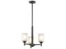 Kichler Shailene 3-Light Olde Bronze Glass Bell Chandelier