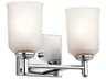 Kichler Shailene 2-Light Chrome Glass Vanity Light