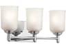 Kichler Shailene 3-Light Chrome Glass Vanity Light