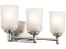 Kichler Shailene 3-Light Brushed Nickel Glass Vanity Light