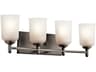 Kichler Shailene 4-Light Olde Bronze Glass Vanity Light