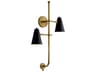 Kichler Sylvia 2-Light Black Natural Brass Wall Sconce