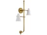 Kichler Sylvia 2-Light White Natural Brass Wall Sconce