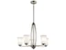 Kichler Tao 5-Light Brushed Nickel Glass Bell Chandelier